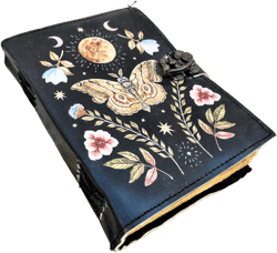 Butterfly Leather Journal Notebook Diary Sketchbook Writing Gift for Her Travel Journal Handmade 200 Deckle Pages | C-Lock Closure