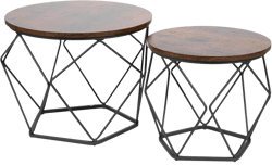 Hobby Lobby Industrial Metal Side Tables - Durable & Sturdy Industrial Side Table - Easy to Assemble Multi-Purpose Side Tables for Bedroom, Dining & More - Pair Accent Tables for Coordinated Ensemble
