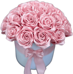 Soft Pink Satin Flower Arrangement in Pot, Wedding Bouquet, Artificial Satin Ribbon Rose, Blush Pink Room Decor, Elegant Satin Flowers