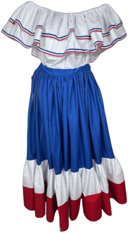 Dominican Republic Women's Traditional Wide Dress