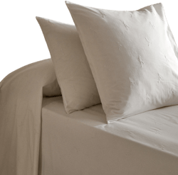 Floral embroidered cotton pillowcase 50x75cm