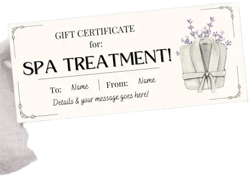 Editable Spa Treatment Gift Certificate Template
