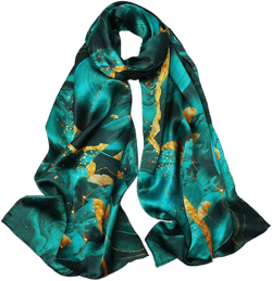 100% Mulberry Silk Floral Print Scarf