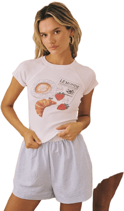 Breakfast Buffet Sleep Tee White | Princess Polly USA