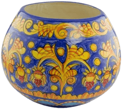Novica Handcrafted Painted Ceramic Floral Vase