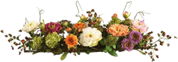 Nearly Natural Mixed Peony Centerpiece Flower Arrangement