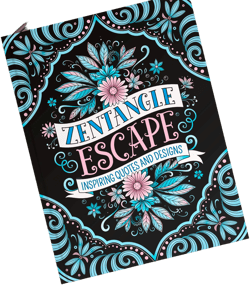 Zentangle Escape: Inspiring Quotes and Designs, Printable Coloring Book, Digital Coloring Page, Motivational Quotes, PDF
