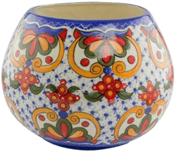 Novica Hand-Painted Ceramic Floral Vase