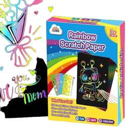 ZMLM Rainbow Scratch Art Crafts