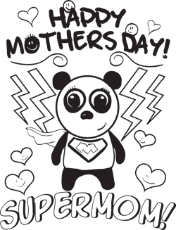 Supermom Mother's Day Coloring Page
