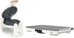 Beautiful Electric Griddle/Waffle Maker Breakfast Set, White Icing by Drew Barrymore