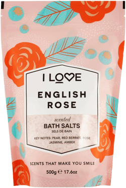 I Love English Rose Scented Bath Salts