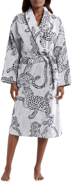 Desmond & Dempsey Unisex Jag Print Towel Robe