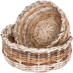 Novica Handwoven Natural Fiber Baskets (Pair)