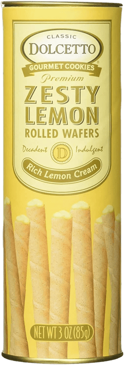 Dolcetto Zesty Lemon Rolled Wafers