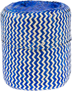 Novica Hand-Woven Palm Fiber Basket with Lid