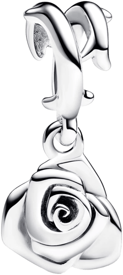 Rose in Bloom Dangle Charm