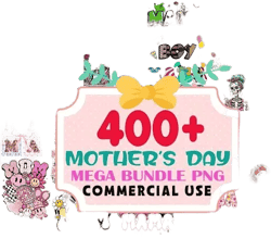 400+ Designs Happy Mother's Day Bundle PNG