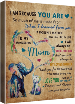 Wailozco Gifts for Mom Hangable Canvas Poem Prints
