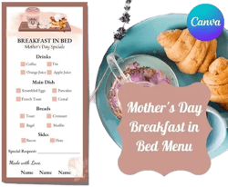 Mother's Day Breakfast in Bed Menu