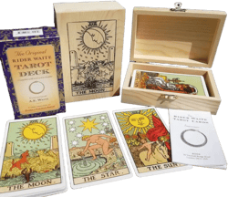 Vintage Tarot cards tarot Deck. The tarot cards  gift set , 78 Cards + bag tarot cards with book  +Handcrafted box designer box mothers day
