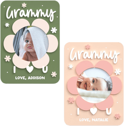 Personalized Name Grammy I Love you Photo Magnet Frame, Mother&#39;s Day, Custom, Daisy, Gift for Grandma, Keepsake, Fridge Photo Frame, Grammie