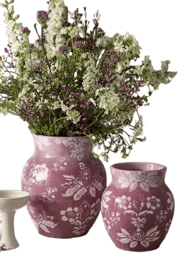 Mauve Floral Vase