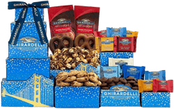 Wine Country Gift Baskets Ghirardelli Chocolate Lovers Gift Tower, 14 Pieces