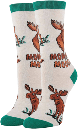Mommy Moose Funny Crew Socks