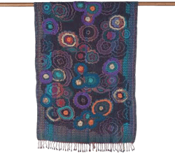 Novica Hand-Embroidered Wool Shawl