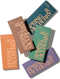 Spring & Mulberry Essence Variety Pack Date Dark Sweetened Chocolate Bars 5-Piece Gift Box