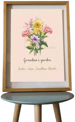 Custom Mother's Day Watercolour Flower Painting