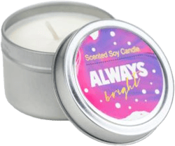 Lizush Trio of Tin Soy Candle - 3 x Travel candles Scented with Bergamot and Lavender Essential oils
