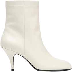 Zara Women's Topstitched Leather Ankle Boots