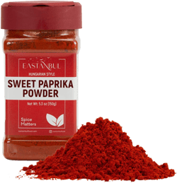 Eastanbul Hungarian Sweet Paprika, 5.3oz Sweet Paprika Powder, Hungarian Style Paprika, Paprika Spice Flavor Enhancer, Ground Vibrant Red Paprica, Tatli Kirmizi Toz Biber, 150g