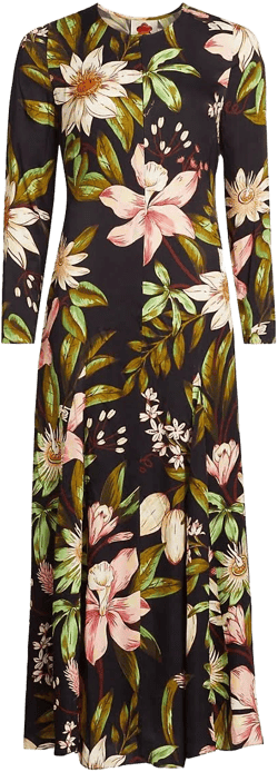 FARM Rio Women's Surreal Flowers Long-Sleeve Midi-Dress