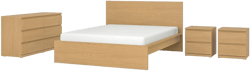 IKEA Malm / STORKLinta Bedroom Furniture Set of 4