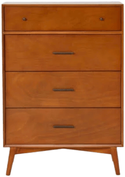 Living Spaces Alton Mid-Century 4 Drawer Chest