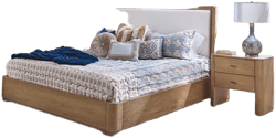 Nordic 3 Pc. King Upholstered Set (Bed, Dresser & Nightstand)