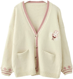 GK-O Mori Girl Kawaii Rabbit Knit Cardigan Sweater
