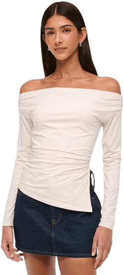 Abercrombie & Fitch Women's Off-The-Shoulder Draped Top