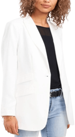 Vince Camuto Women's Luxe Crepe De Chine One Button Blazer