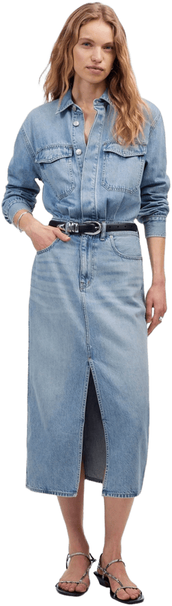 Madewell Women's Denim Midi Shirtdress