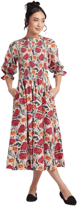 Sweet Salt Clothing Modest Floral Midi Dress