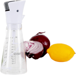 COMMERCIAL CHEF Salad Dressing Mixer for Homemade Salad Dressings, Dressing Bottle with Button to Mix, Dressing Container with Pour Spouts, Shaker Bottle for Ranch, Vinaigrette, and More