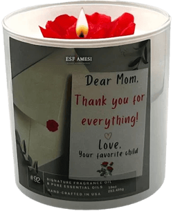 Mothers Day Gifts Flower Scented Candle