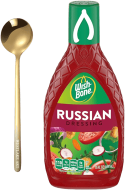 westlake art Russian Salad Dressing, 15 Fl Oz, Bundled With Golden Ss Spoon - Bold & Tangy Salad Dressing, Versatile Marinade & Dip, Quality Ingredients, No Artificial Flavors (Pack of 1)