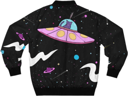 Hypebeast Space Galaxy Cat Bomber Jacket
