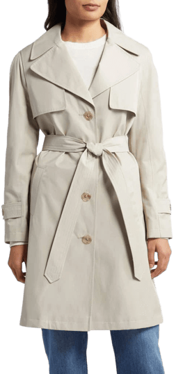 Via Spiga Women's Cotton Blend Water Repellent Trench Coat