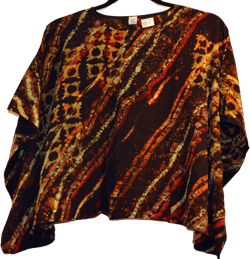 Hand Painted Batik Silk Blouse